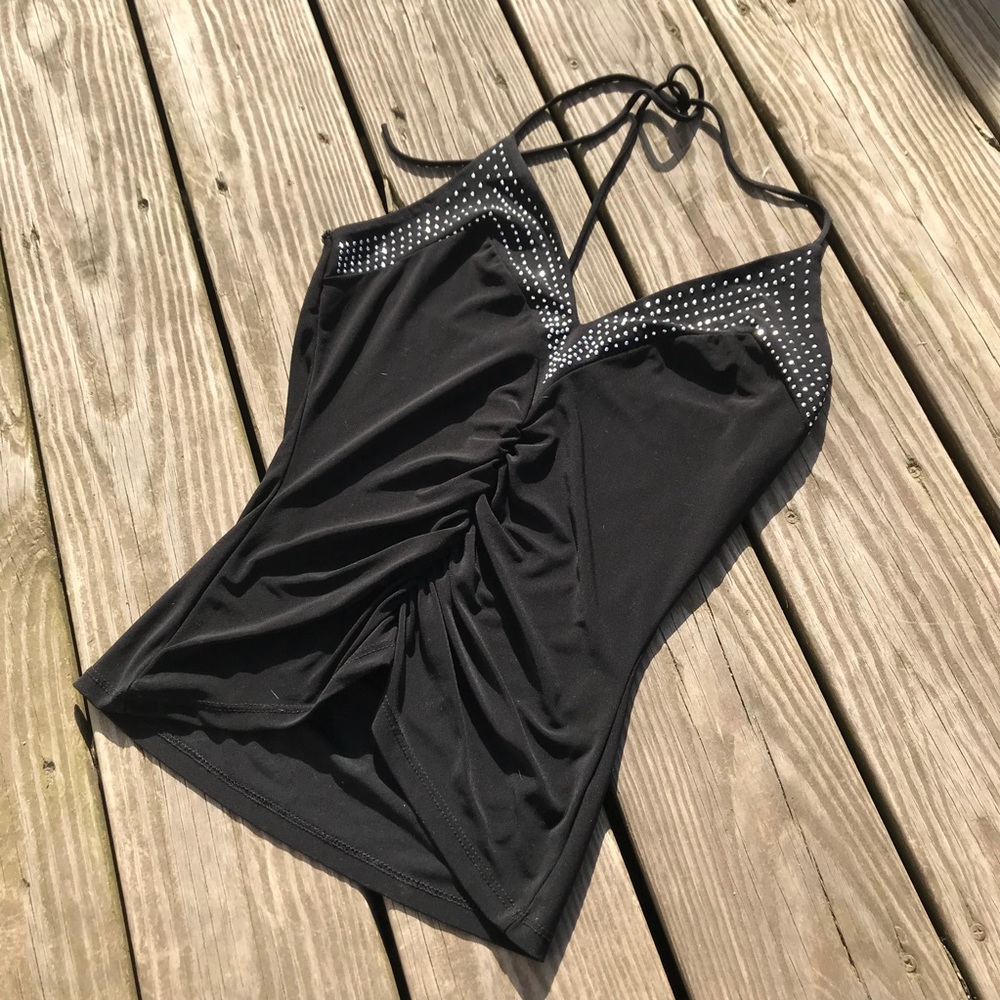 Entry | rhinestone halter top
